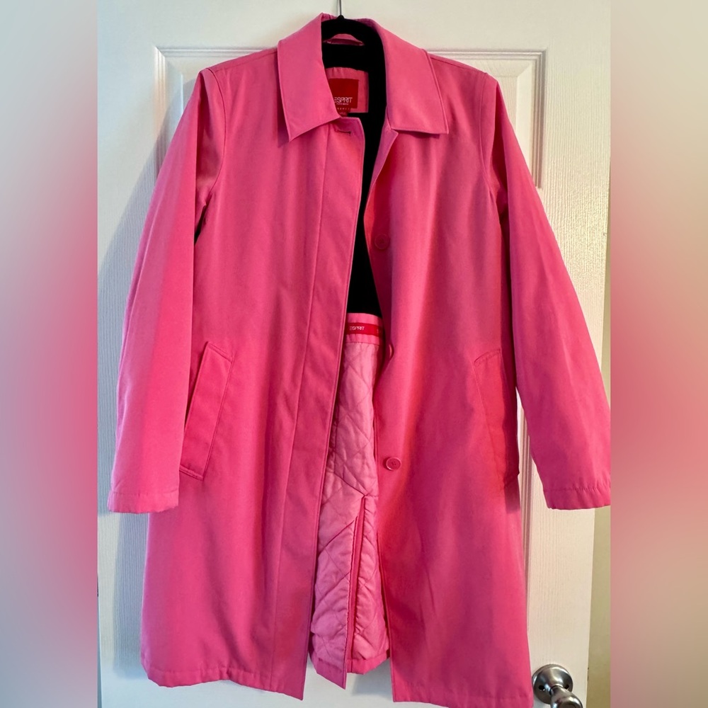 Esprit Vibrant Pink Trench Coat
